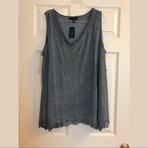 Lane Bryant Women’s Plus Blue Lace Tank Size 22/24
